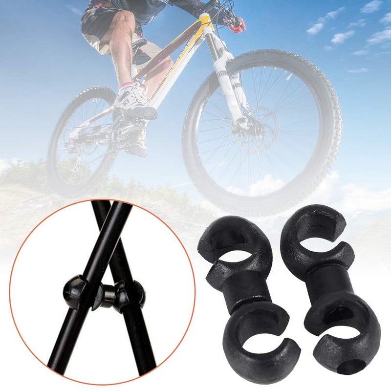 Saipe 10 Pcs Bike Cable Clasps Bicycle Rotatable S-Hook Clips for Brake Cable MTB Bike Road Bicycle - Image 3